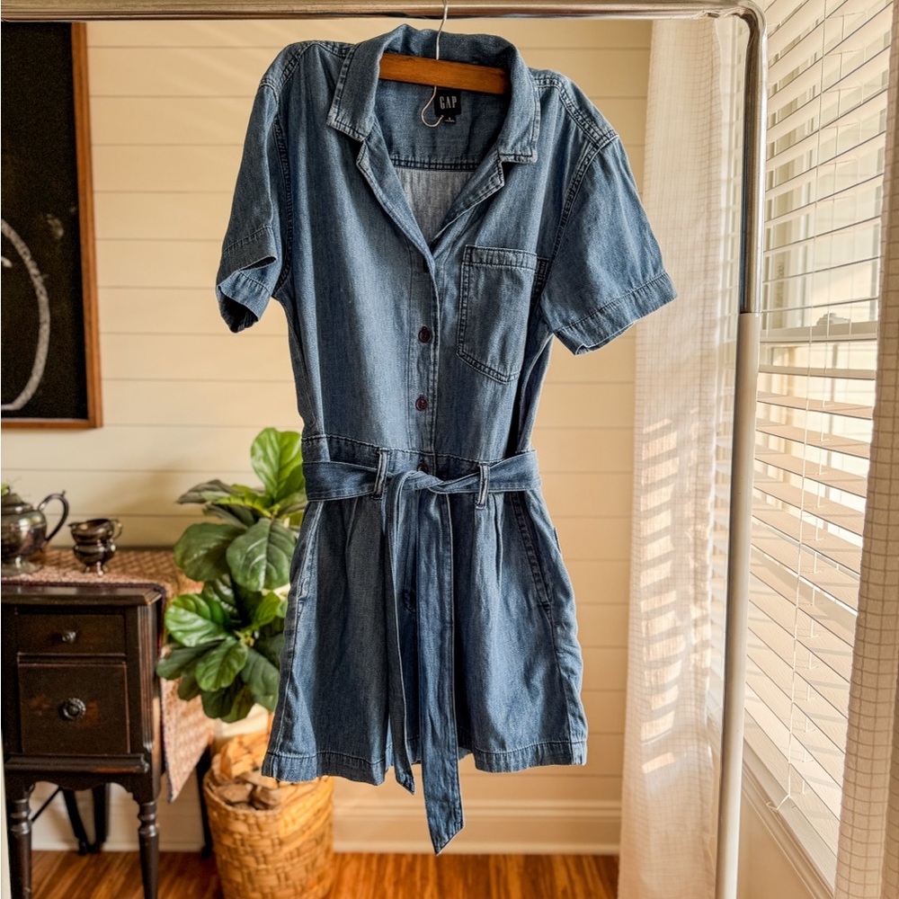 GAP Blue Denim Jumpsuit